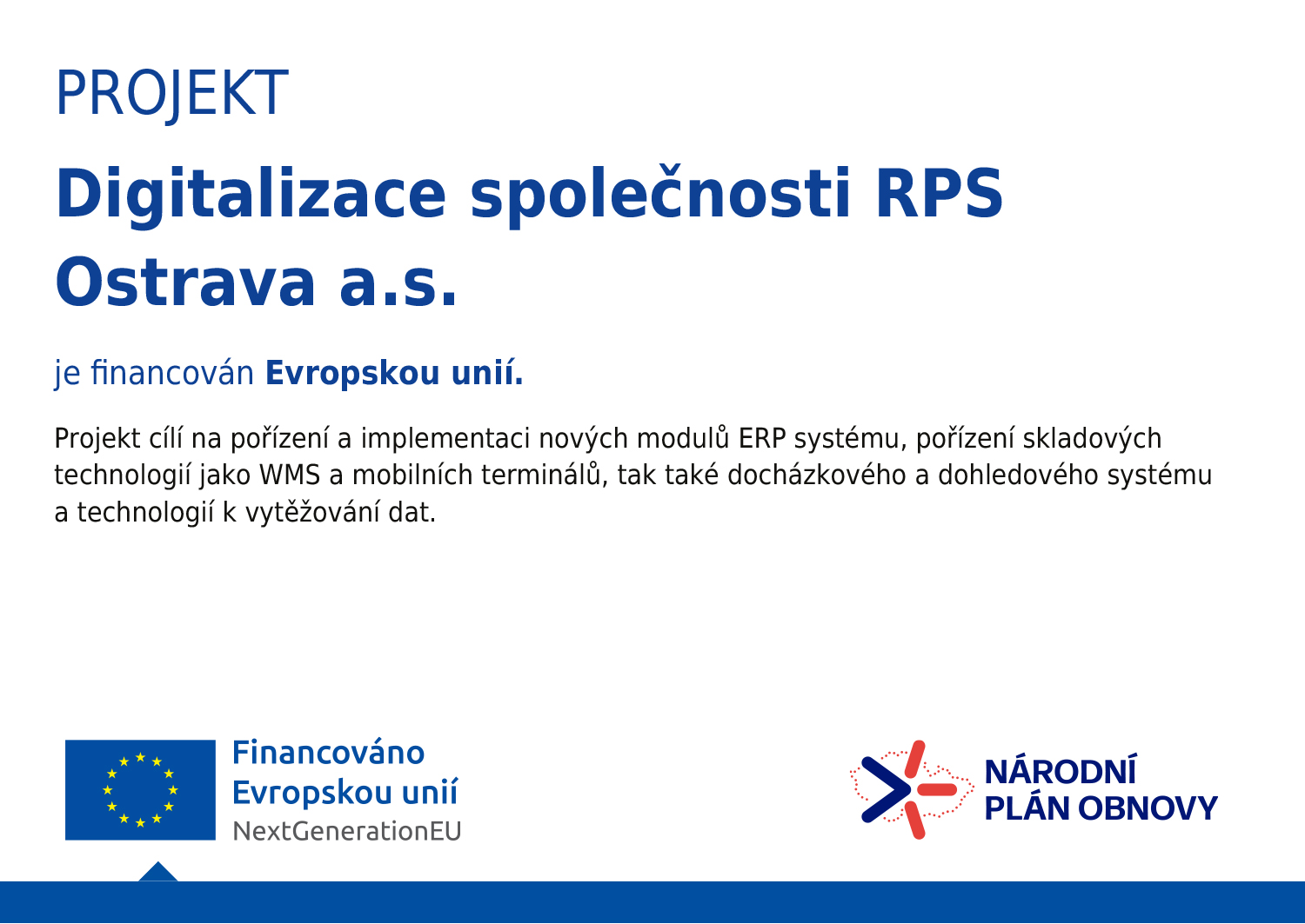 Digitalización de RPS Ostrava a. s.